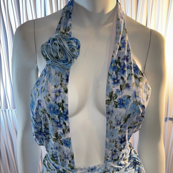 IDOPIP Women's Swimsuit with Wrap Skirt Sarong Retro Floral Print  Set S New - Picture 2 of 11